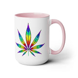 Vibrant Rainbow Cannabis Mug