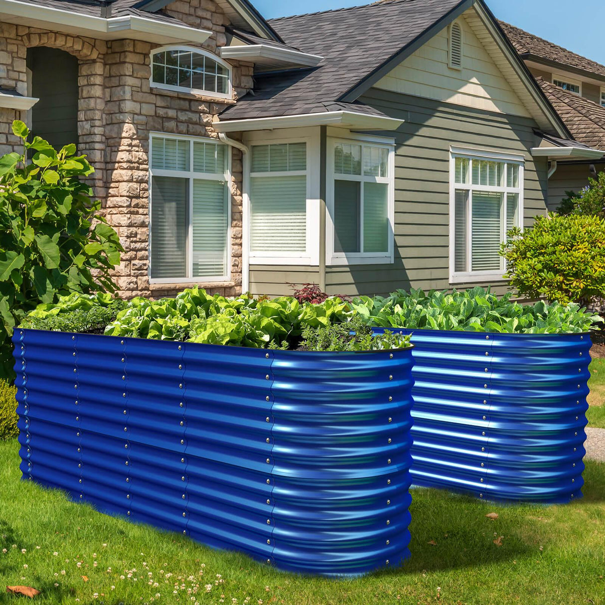 Olle Gardens 32" Tall 12-in-1 Raised Garden Bed – Durable Modular Planter