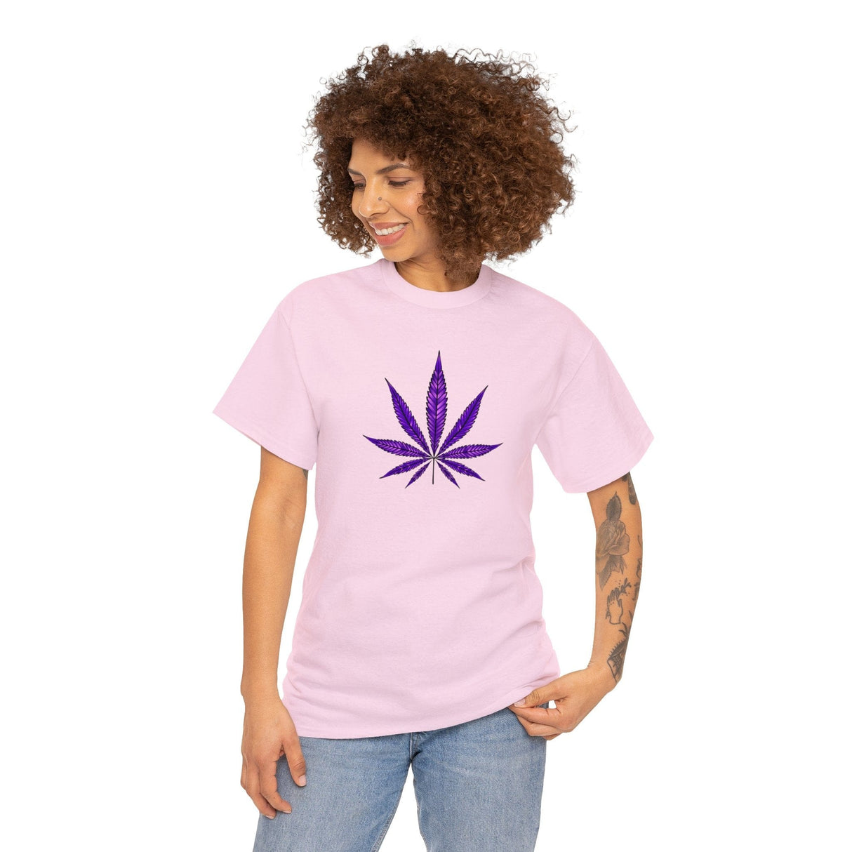 Purple Cannabis Leaf Tee