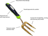 Garden Guru Titanium Garden Tool Set - Includes Hand Trowel Transplanter Cultivator