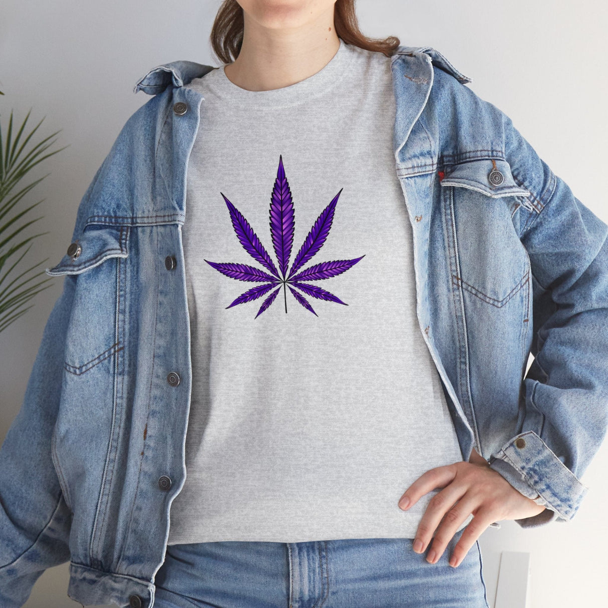 Purple Cannabis Leaf Tee