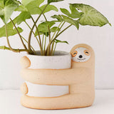 Large Hugging Sloth Ceramic Planter Pot for Succulents & Plants