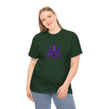 Purple Cannabis Leaf Tee
