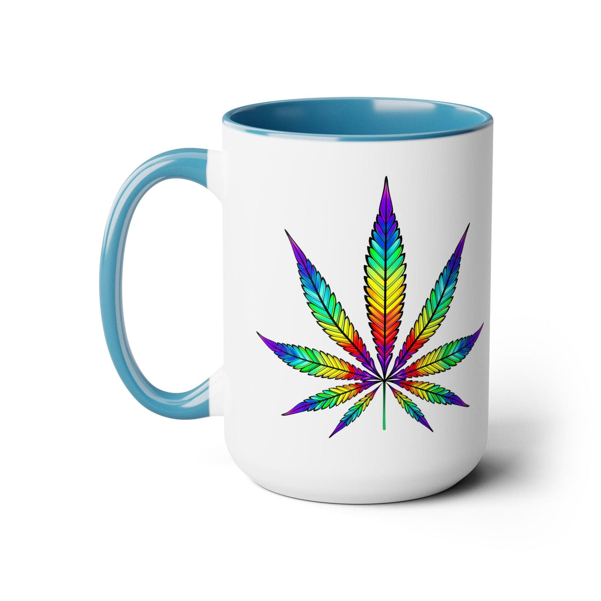 Vibrant Rainbow Cannabis Mug
