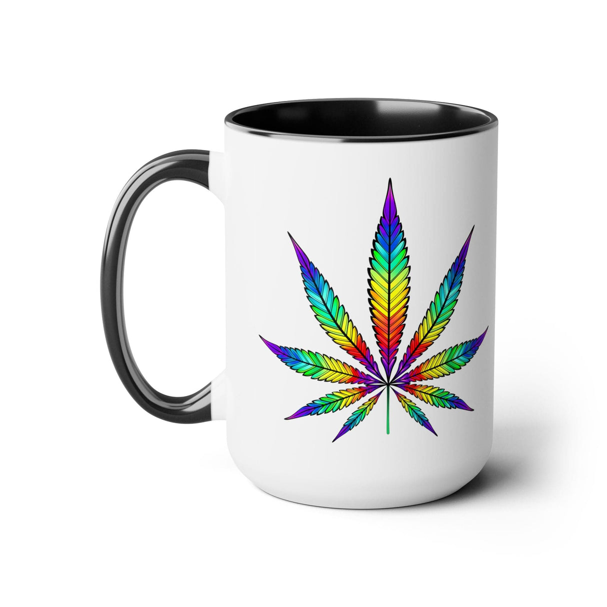 Vibrant Rainbow Cannabis Mug