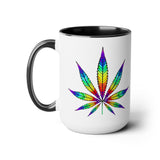 Vibrant Rainbow Cannabis Mug