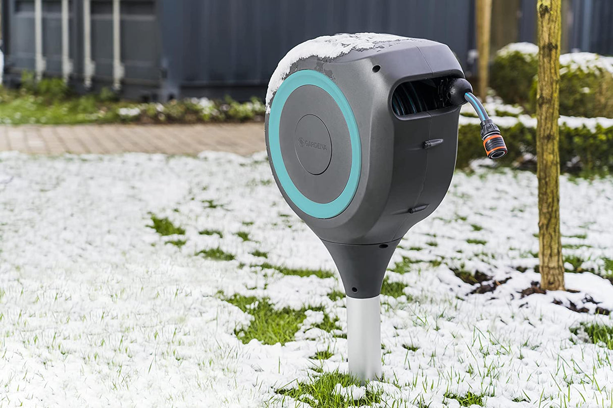Gardena 50 ft. Hose Reel on Metal Spike – Frost-Protected Garden Hose Reel