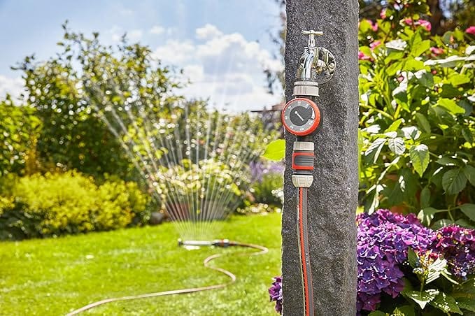 Gardena Mechanical Water Timer with Flow Control – Automatic Hose Faucet Timer