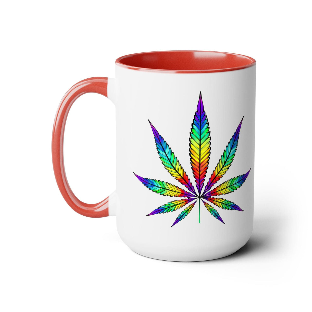 Vibrant Rainbow Cannabis Mug