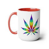 Vibrant Rainbow Cannabis Mug