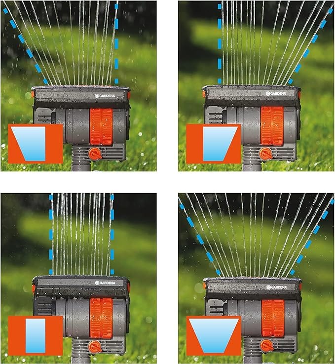 Gardena ZoomMaxx Oscillating Sprinkler on Weighted Sled Base – 2,300 Sq. Ft. Coverage
