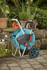 Gardena Hose Cart with Built-In Hose Guide – Holds Up to 195 ft of 1/2" Hose