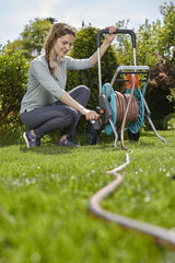 Gardena Hose Cart with Built-In Hose Guide – Holds Up to 195 ft of 1/2" Hose