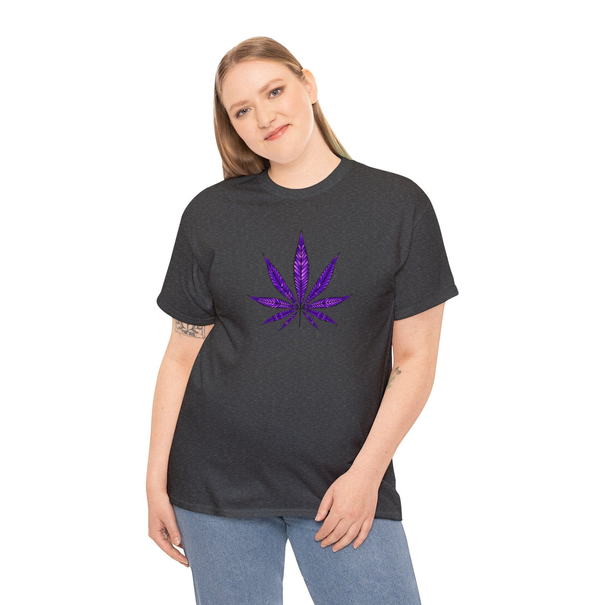 Purple Cannabis Leaf Tee
