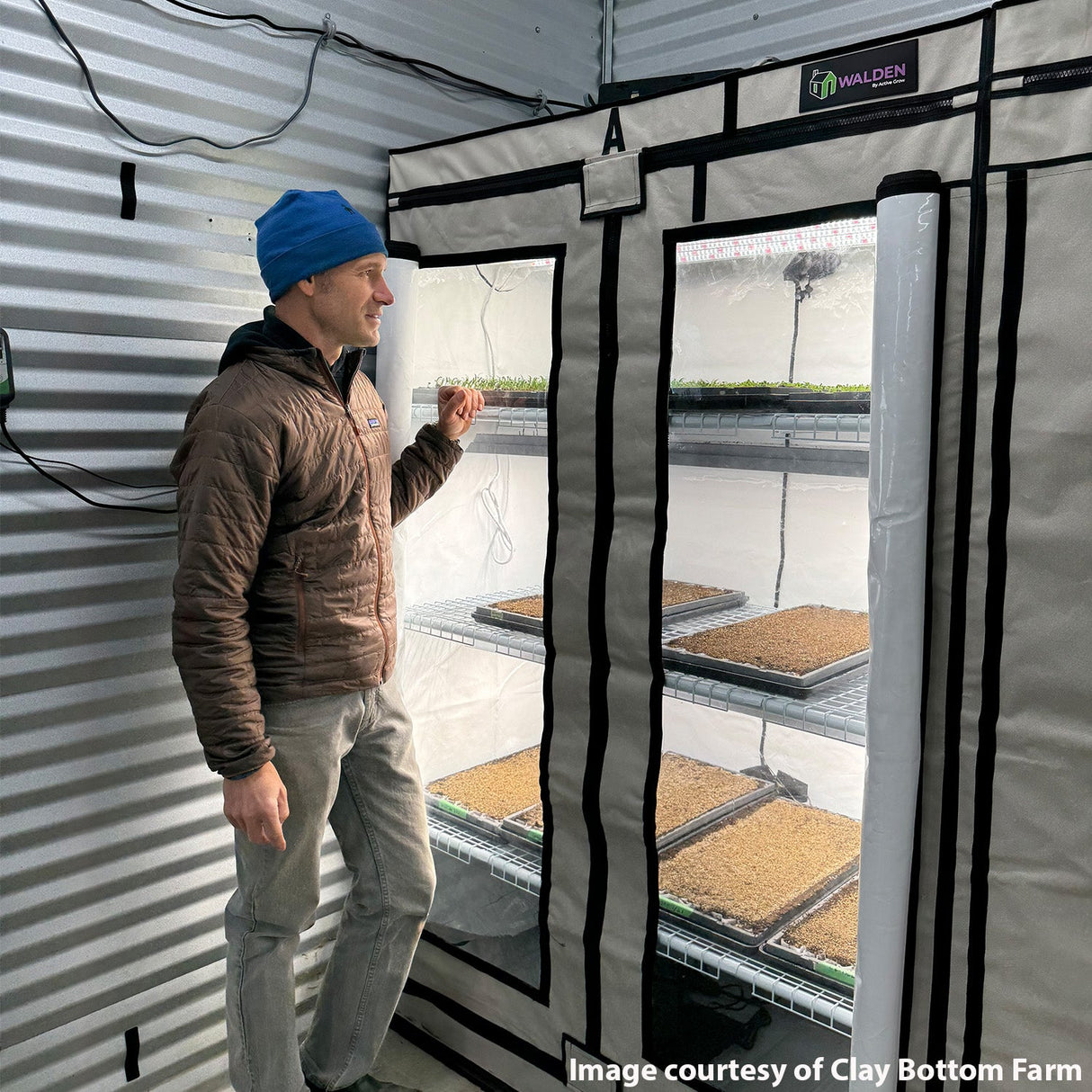 Clones & Cuttings 3-Tier Walden White LED Grow Tent Kit – Germination & Propagation System