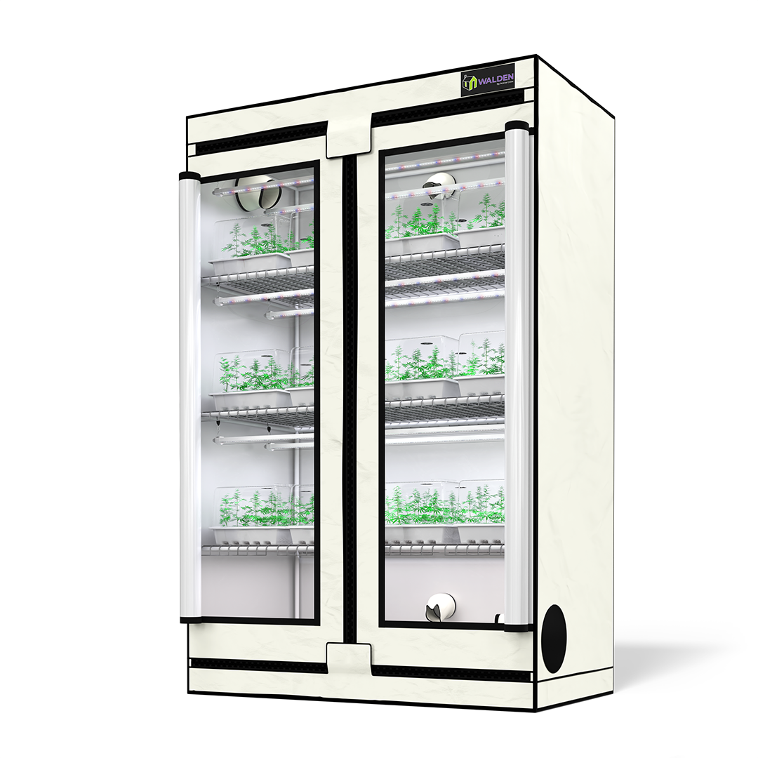 Clones & Cuttings 3-Tier Walden White LED Grow Tent Kit – Germination & Propagation System