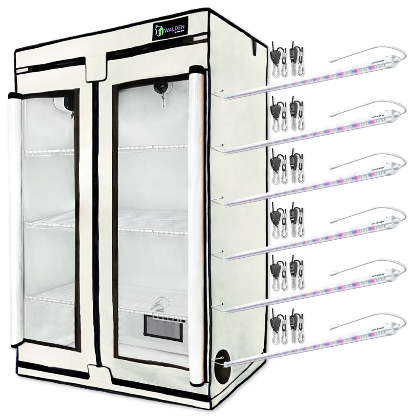 Clones & Cuttings 3-Tier Walden White LED Grow Tent Kit – Germination & Propagation System