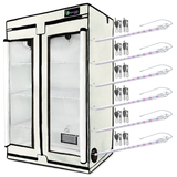 Clones & Cuttings 3-Tier Walden White LED Grow Tent Kit – Germination & Propagation System