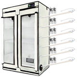 Walzen grow tent with LED grow light system on a white background