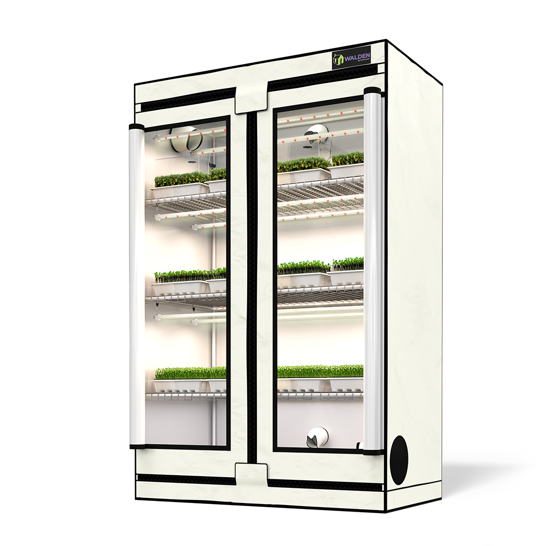 Seeds & Starts 3-Tier Walden White LED Grow Tent Kit