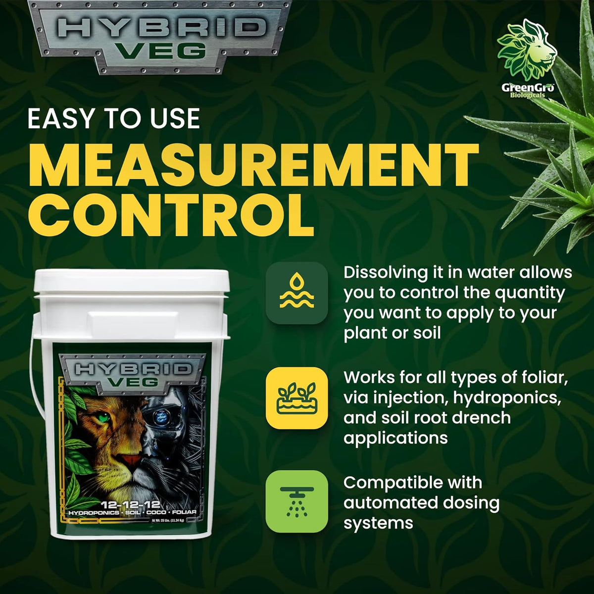 GreenGro Hybrid Veg 12-12-12 Water-Soluble Fertilizer