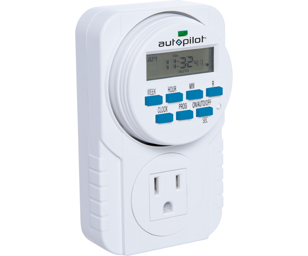 Autopilot Single Outlet 7-Day Grounded Digital Programmable Timer
