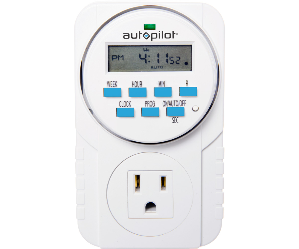 Autopilot Single Outlet 7-Day Grounded Digital Programmable Timer