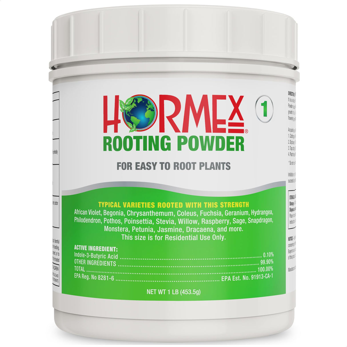 Hormex Rooting Powder #1 (0.10% IBA) – Rooting Hormone for Softwood Cuttings