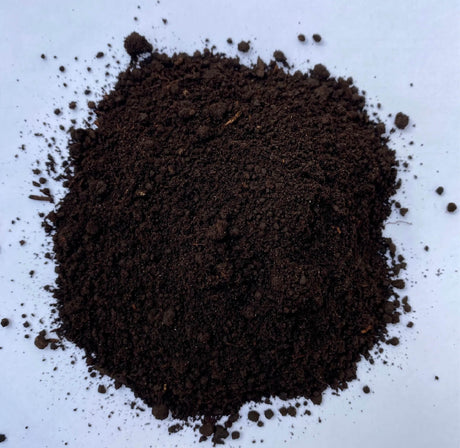 Coarse ground coffee on a white background