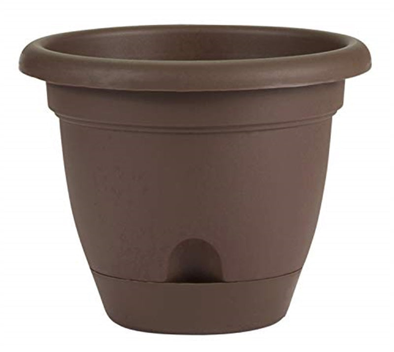 Bloem Lucca Self Watering Planter 14" (Chocolate)