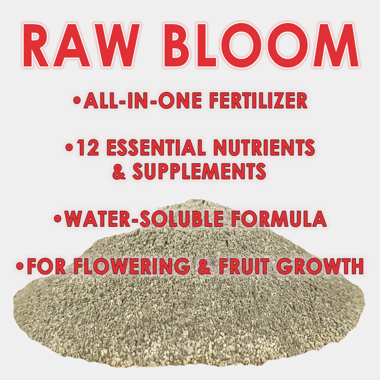 RAW Bloom Water-Soluble Fertilizer – Flowering Base Nutrient