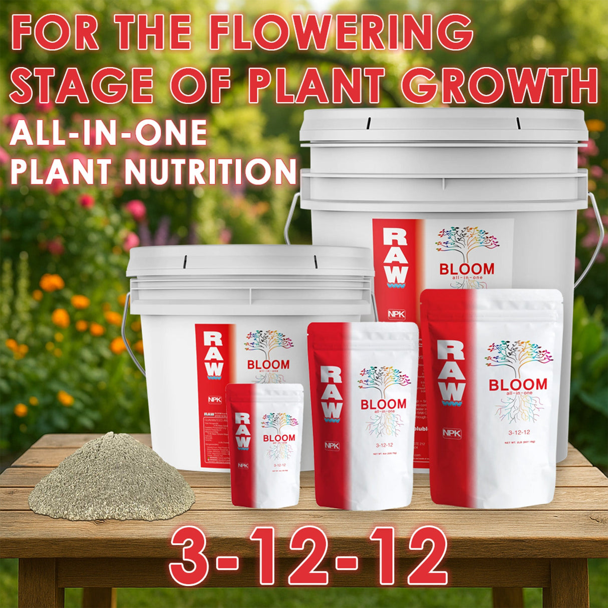 RAW Bloom Water-Soluble Fertilizer – Flowering Base Nutrient