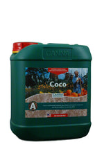 Green Canna Coco container on a dark background