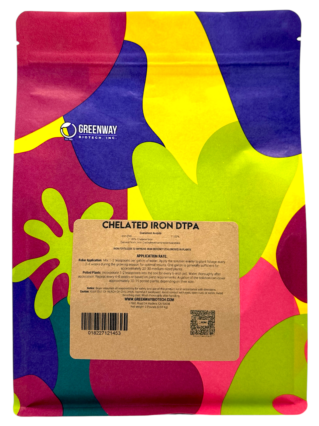 Chelated Iron DTPA 11% Fertilizer – Water Soluble Iron for Alkaline Soil