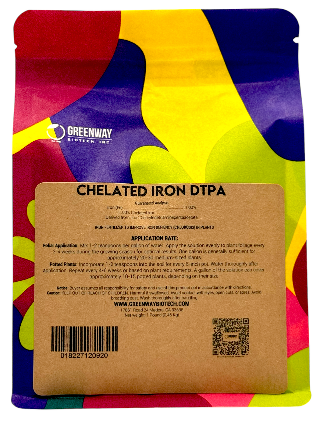 Chelated Iron DTPA 11% Fertilizer – Water Soluble Iron for Alkaline Soil