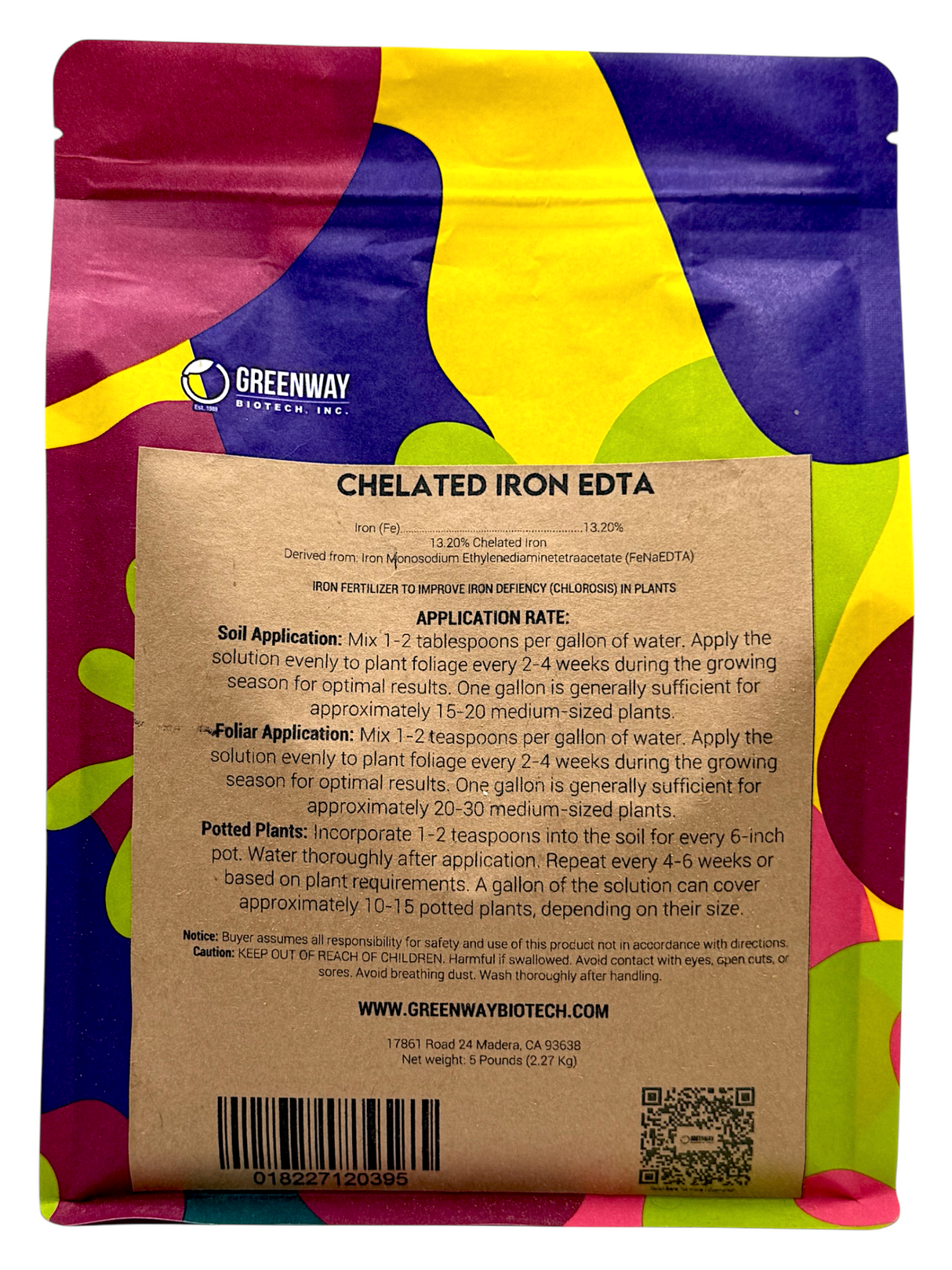 Chelated Iron EDTA 13% Fertilizer – Water Soluble Iron for Plants