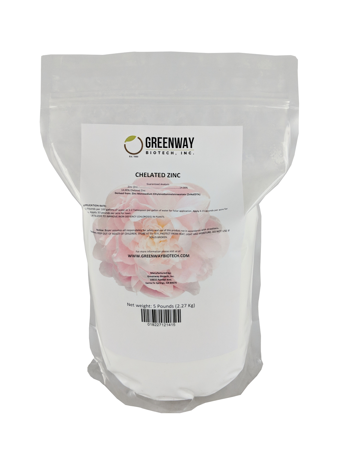 Chelated Zinc EDTA Fertilizer 14% Zinc – Water Soluble Micronutrient
