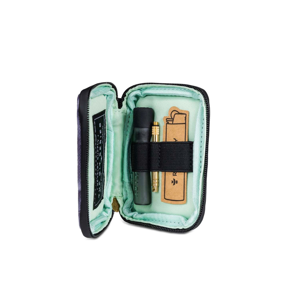 Revelry Supply The Chillum Kit – Smell Proof Lockable Padded Case with Glass Chillum & Tool
