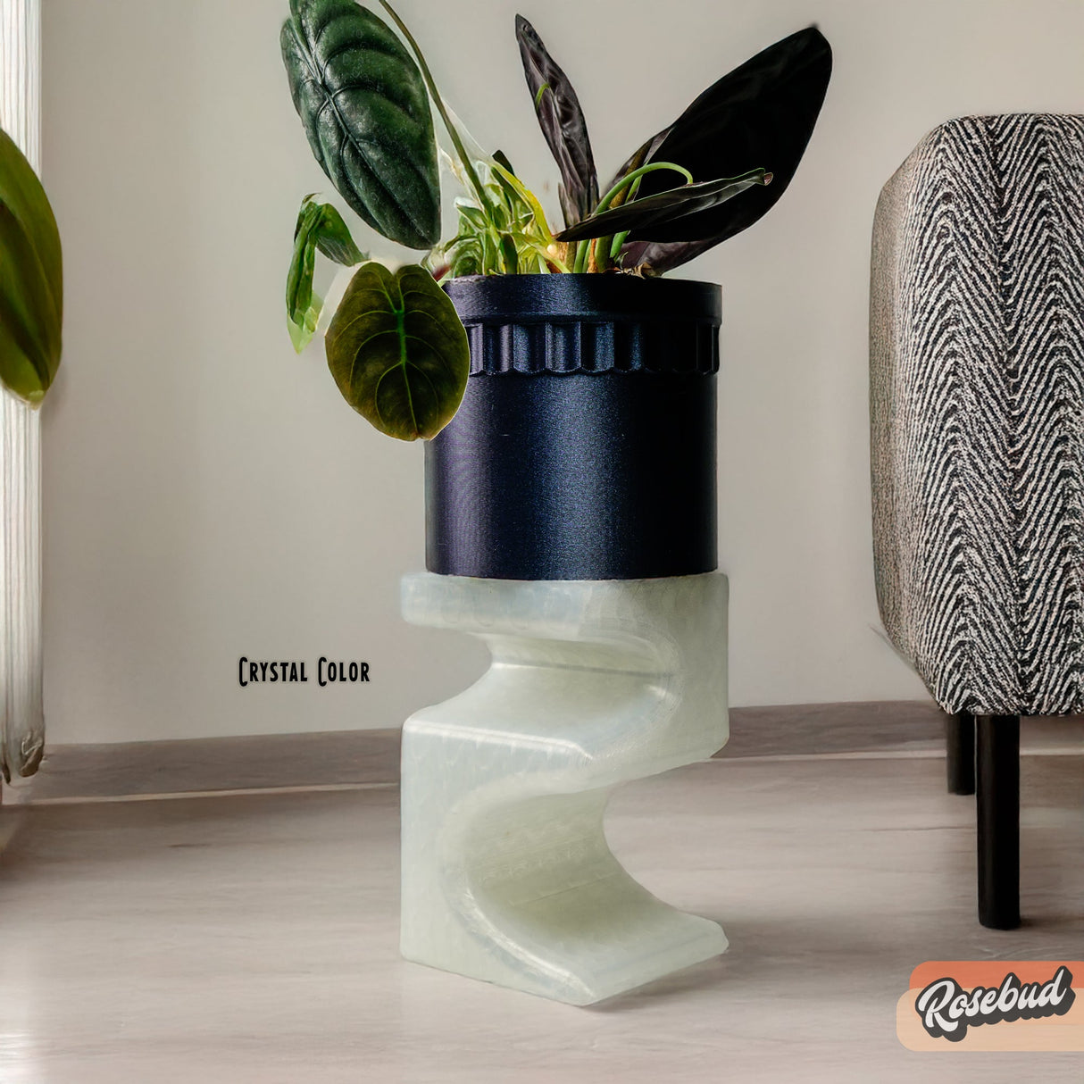 Unique Indoor Brutalist Plant Stand – Modern 3D Printed Eco-Friendly Design