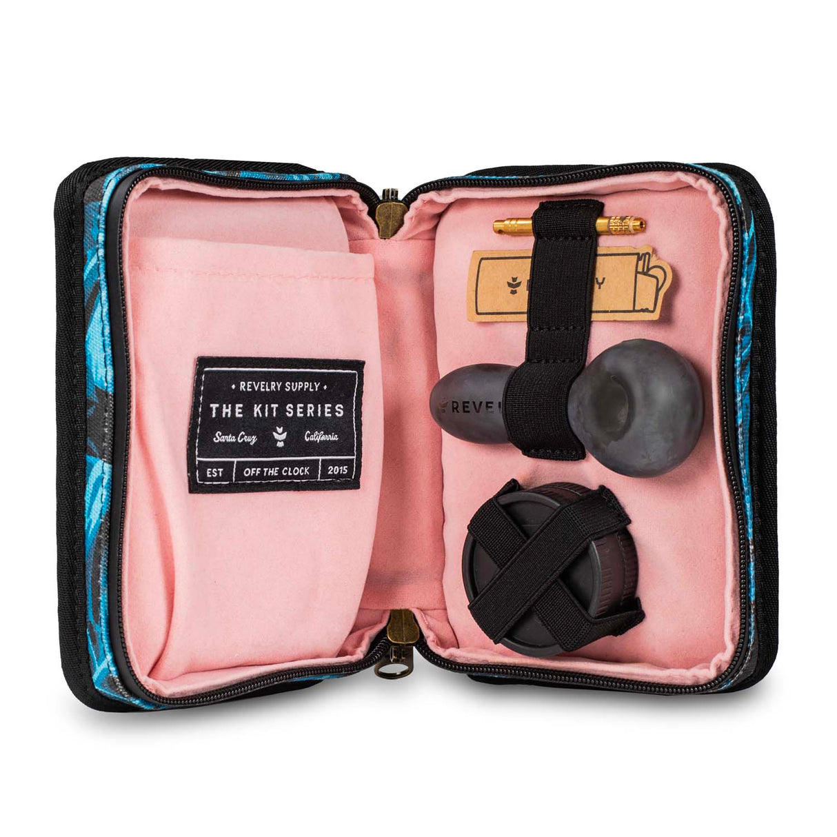 Revelry The Pipe Kit – Smell Proof Pipe Kit with Glass Spoon, Grinder & Tool
