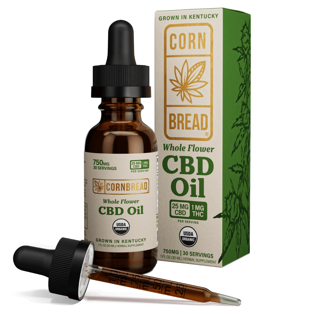 Cornbread Hemp® Whole Flower USDA Organic CBD Oil