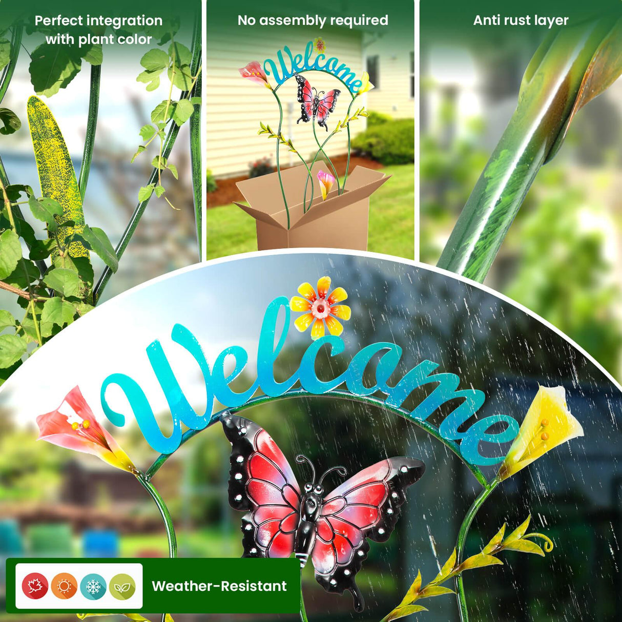 Olle Decorative Trellis – Durable Rustproof Plant Support for Climbing Plants