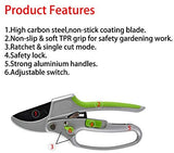 Garden Guru 2-in-1 Garden Ratchet Pruning Shears Clippers