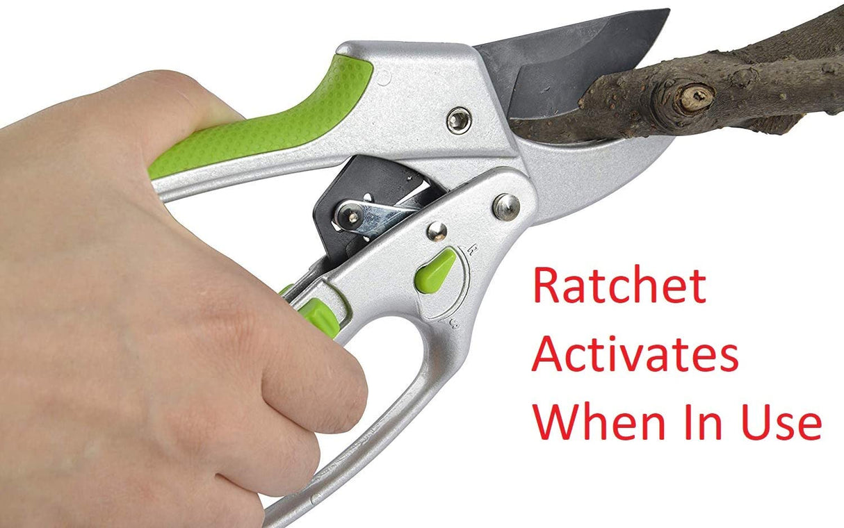 Garden Guru 2-in-1 Garden Ratchet Pruning Shears Clippers