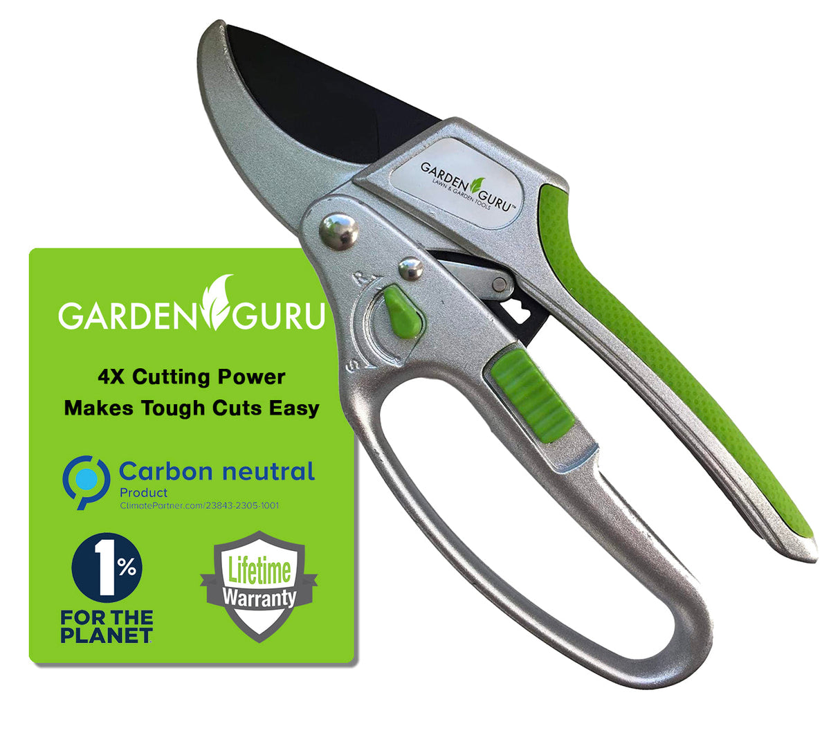 Garden Guru 2-in-1 Garden Ratchet Pruning Shears Clippers