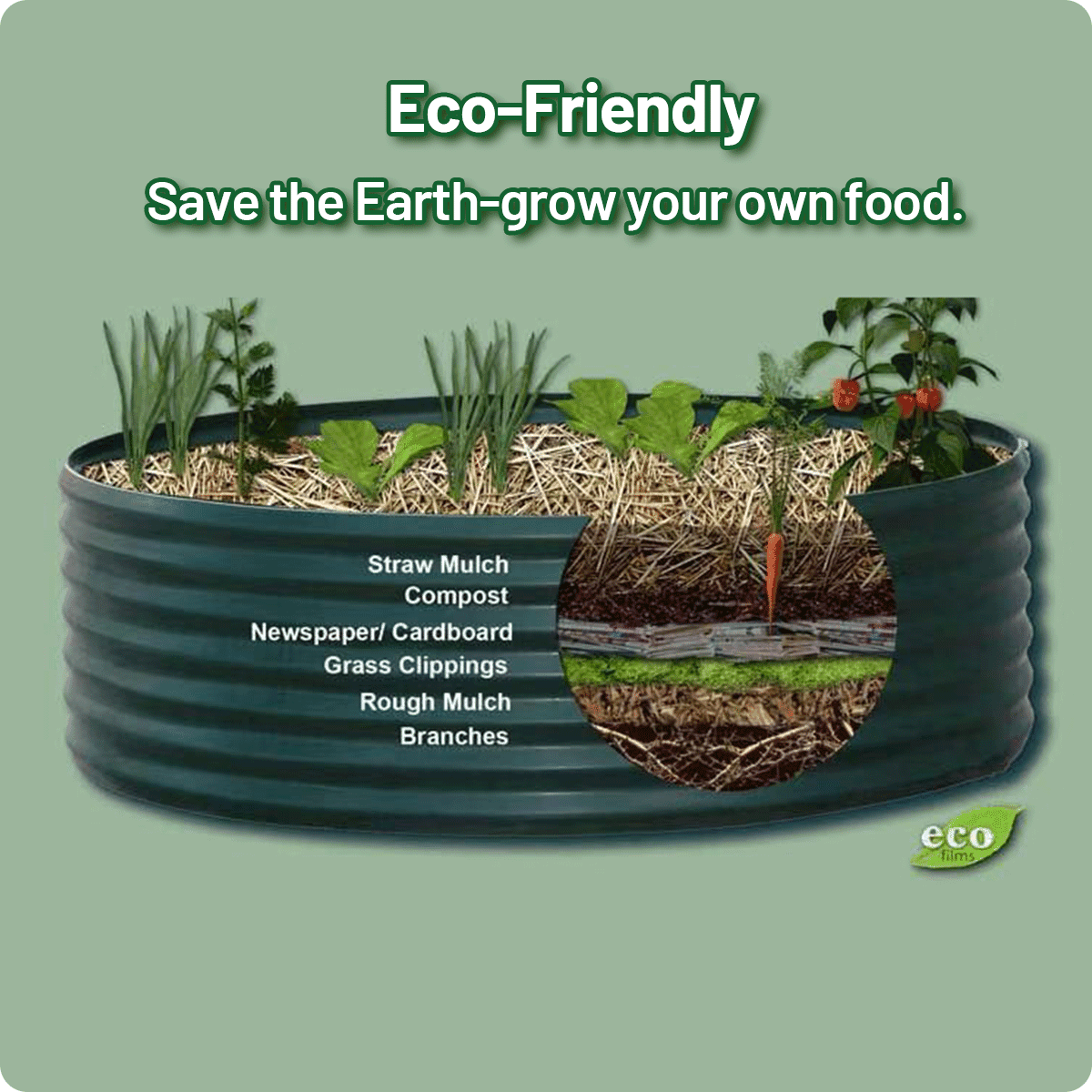Olle Gardens 32" Tall 12-in-1 Raised Garden Bed – Durable Modular Planter