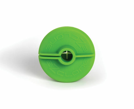 Green plastic wheel with 'Bull' branding on a white background