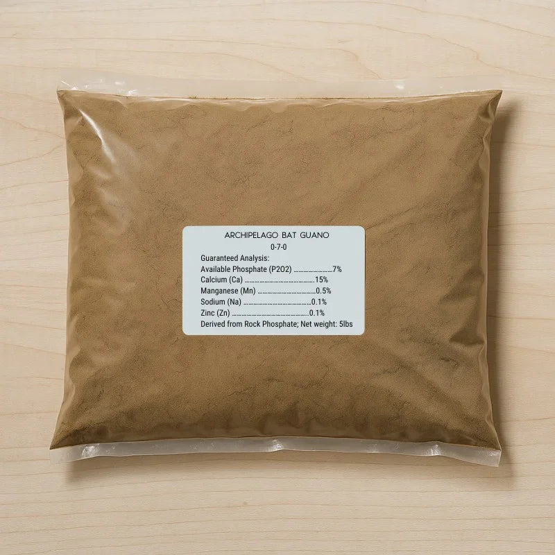 Archipelago Bat Guano 0-7-0 – Natural Phosphorus Fertilizer 5 Lb