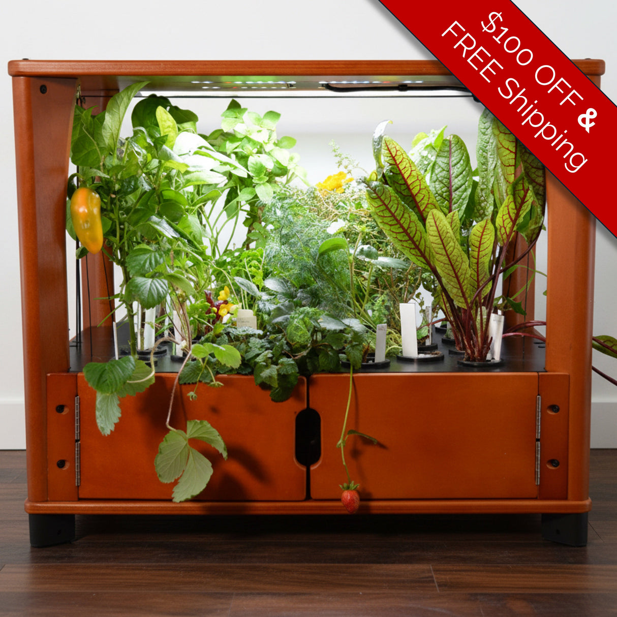 Aquager Chef’s Organic Indoor Hydroponic Farm for 24–96 Plants