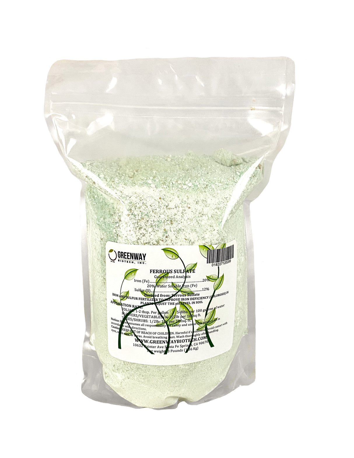 Ferrous Sulfate 20% Iron Fertilizer – Water Soluble Iron for Chlorosis